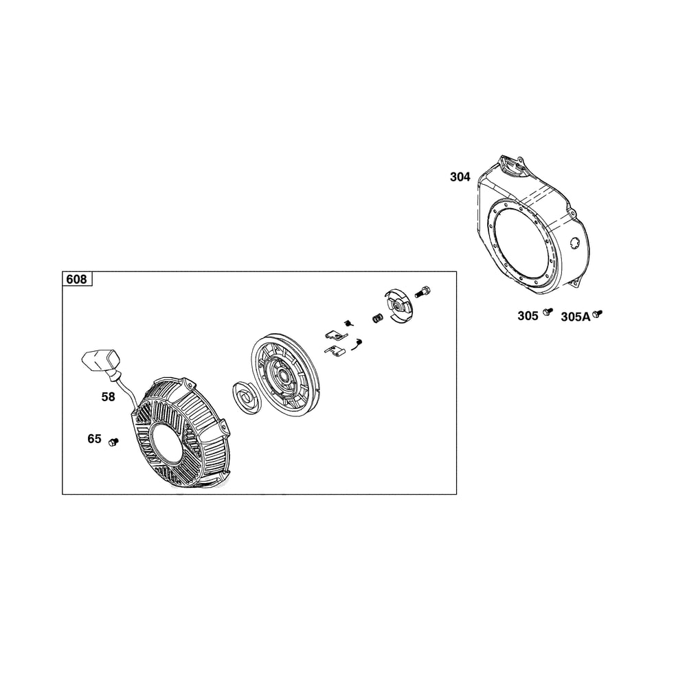 Engine >> Blower Housing Diagram and Parts List for 021024-00  Briggs and Stratton Pressure Washer